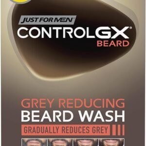 Just For Men Control GX Beard Wash, Reduces Grey With Each Wash For Subtle, Natural-Looking Results – All Shades, 118 ml